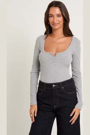 General Pants Soft Knit Rib Button Bodysuit