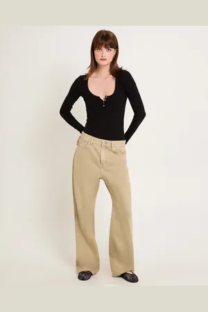 General Pants Soft Knit Rib Button Bodysuit