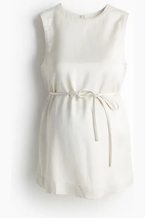 H&M MAMA Tie Belt Blouse