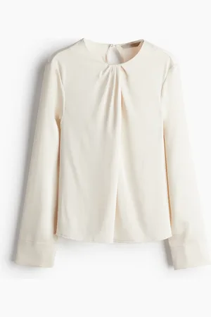H&M Pleat Detail Satin Blouse