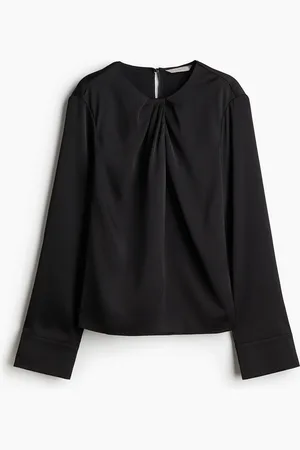 H&M Pleat Detail Satin Blouse
