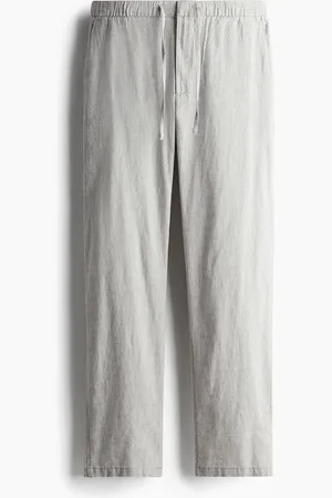 H&M Regular Fit Linen Blend Pants