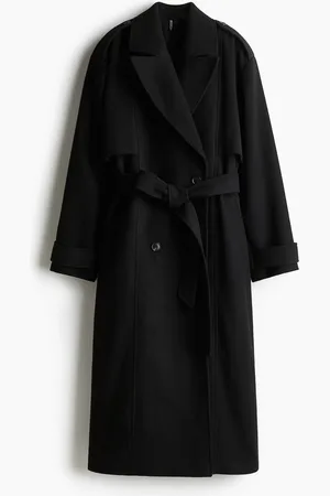 H&M Brushed Finish Twill Trench Coat