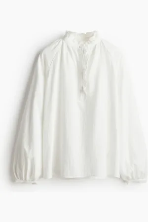 H&M Frill Trim Muslin Blouse