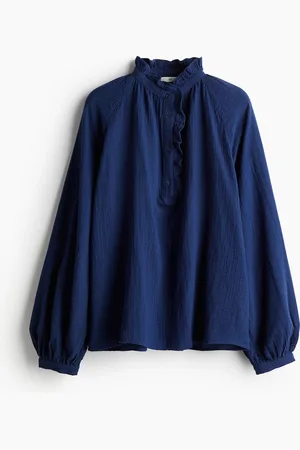 H&M Frill Trim Muslin Blouse