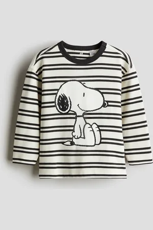 H&M Print Long Sleeve Jersey Top