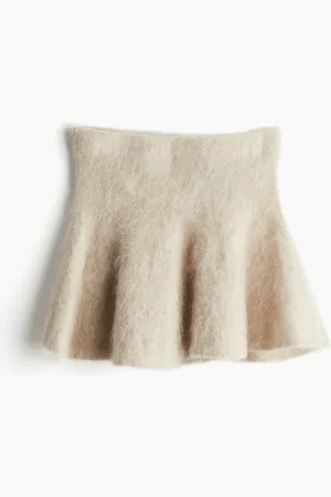 H&M Flared Mohair Blend Skirt