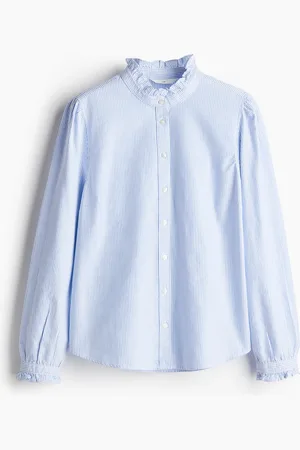 H&M Frill Trim Oxford Blouse
