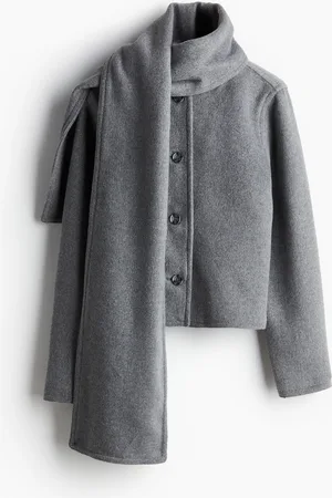 H&M Felted Jacket With Scarf