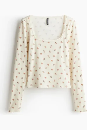 H&M Picot Trim Cotton Top