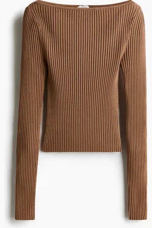 H&M Rib Knit Boat Neck Top