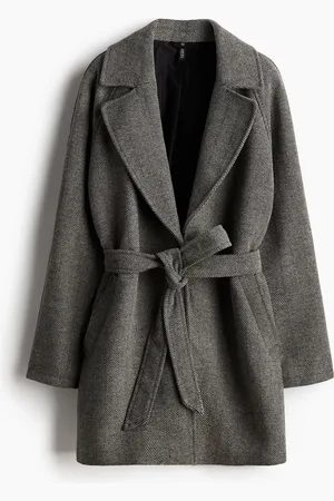 H&M Felted Tie Belt Coat