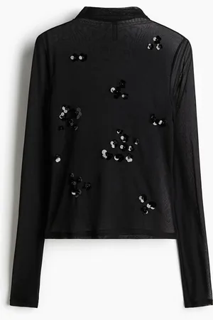 H&M Sequin Mesh Top