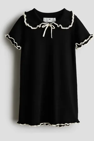 H&M Frill Trim Fine Knit Dress