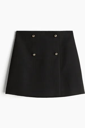 H&M Button Front Mini Skirt