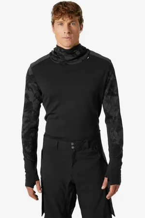 Helly Hansen Helly Hansen Lifa Merino Midw Blc Hoodie, Black Mountain Camo