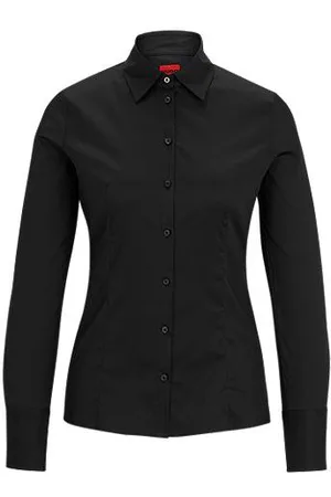 HUGO BOSS Slim-fit blouse in easy-iron poplin