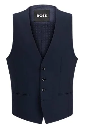 HUGO BOSS Slim-fit waistcoat in stretch virgin wool