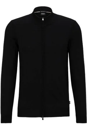 HUGO BOSS Virgin-wool cardigan in a regular fit