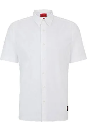 HUGO BOSS Relaxed-fit shirt in stretch-cotton canvas