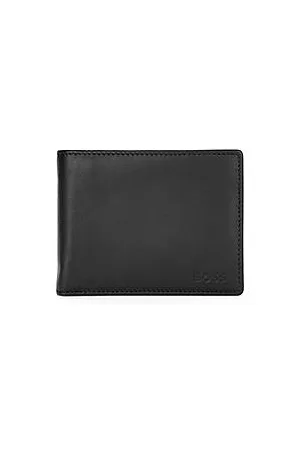 HUGO BOSS Leather billfold wallet with emed logo and coin pocket