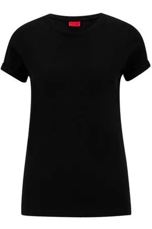 HUGO BOSS Slim-fit T-shirt in cotton with rear logo print