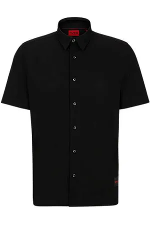 HUGO BOSS Relaxed-fit shirt in stretch-cotton canvas