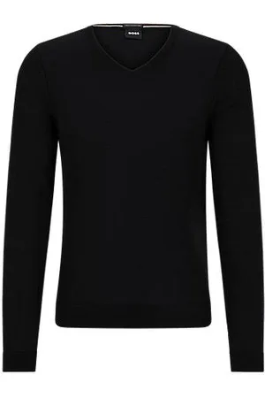HUGO BOSS V-neck sweater in merino wool