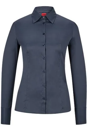HUGO BOSS Slim-fit blouse in easy-iron poplin
