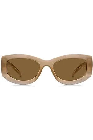 HUGO BOSS Translucent-acetate sunglasses with logo details