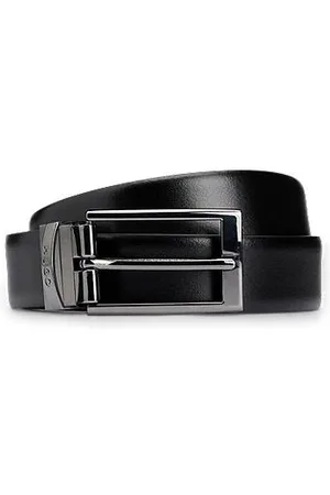 HUGO BOSS Reversible leather belt with branded keeper