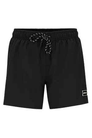 HUGO BOSS Swim shorts with metal logo and branding