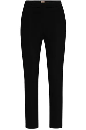 HUGO BOSS Regular-fit trousers in stretch fabric with tapered leg