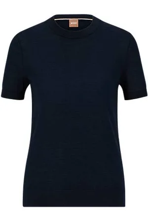 HUGO BOSS Knit t-shirt in merino wool