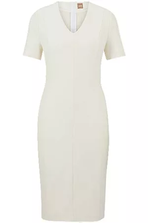 HUGO BOSS V-neck dress in stretch fabric