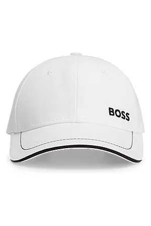 HUGO BOSS Cotton-twill cap with embroidered logo and metal buckle