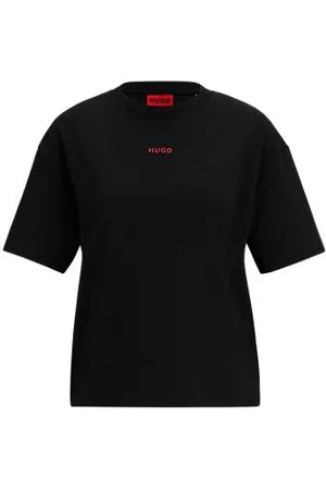 HUGO BOSS Relaxed-fit T-shirt in soft jersey with contrast logo