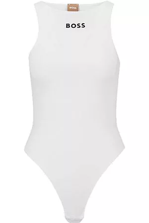 BOSS - Sleeveless bodysuit with contrast logo