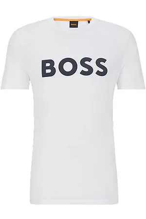 HUGO BOSS Cotton-jersey T-shirt with rubber-print logo