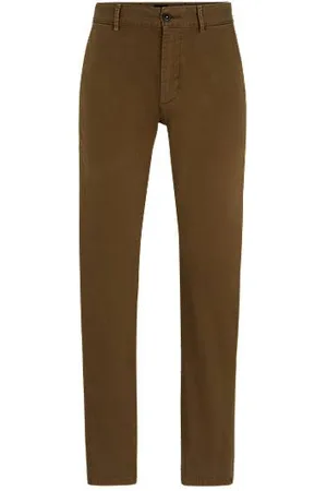 HUGO BOSS Slim-fit chinos in stretch-cotton satin