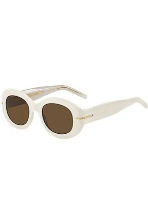 HUGO BOSS Acetate sunglasses with signature gold-tone detail