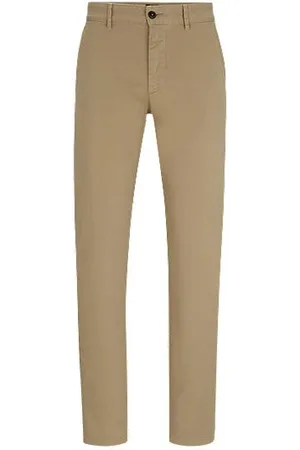 HUGO BOSS Slim-fit chinos in stretch-cotton satin