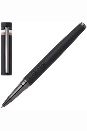 HUGO BOSS Logo-detail rollerball pen with signature-stripe cap