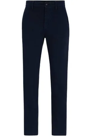 HUGO BOSS Tapered-fit chinos in stretch-cotton satin