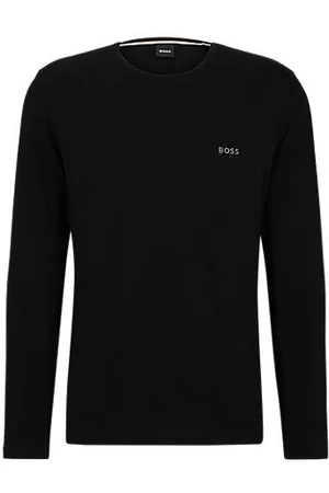 HUGO BOSS Stretch-cotton T-shirt with embroidered logo