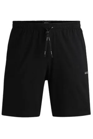 HUGO BOSS Stretch-cotton shorts with embroidered logo