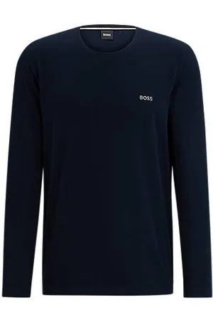 HUGO BOSS Stretch-cotton T-shirt with embroidered logo