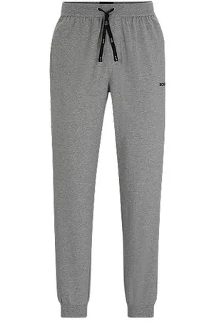 HUGO BOSS Stretch-cotton tracksuit bottoms with embroidered logo