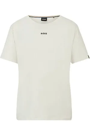 HUGO BOSS Logo-print pyjama T-shirt in stretch-cotton jersey