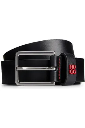 Scarlet braided leather belt, BOSS